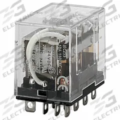 OMRON General Purpose Relays: Socket Mounted, 110/120V AC, 4PDT, 14 Pins/Terminals (MPN LY4N AC110/120). Key specifications — Brand: OMRON; Base Type: Square; Mounting Style: Plug-In; Electrical Connection: Plug-In; Manufacturer Part Number: LY4N AC110/120; Series: LY.