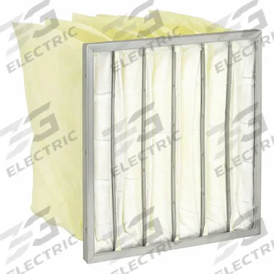 GRAINGER Pocket Air Filter: 20 in x 20 in x 15 in, MERV 14, Yellow, Synthetic - MERV 14 Pocket Air Filters