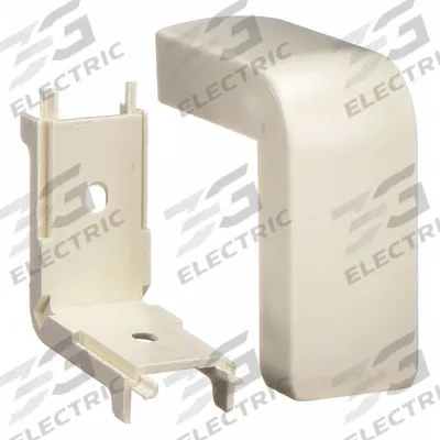 LEGRAND 90 Degrees External Elbow: PN03, 3/4 in Wd, 1/2 in Ht, Plastic - 90 Degree Elbows for Nonmetallic Single-Channel Raceways
