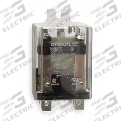 OMRON Enclosed Power Relay: Surface (Side Flange) Mounted, 10 A Current Rating, 24V AC, DPDT (MPN MJN2CE-AC24). Key specifications — Brand: OMRON; Base Type: Octal; Mounting Style: Side Flange; Electrical Connection: Quick-Connect; Manufacturer Part Number: MJN2CE-AC24; Operating Current: 10 A; Series: MJN Series.