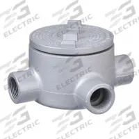 Conduit Outlet Body: Iron, GR, 1 in Trade Size, T Body, 18 cu in Body Capacity (MPN GRT100). Key specifications — Series: For Standard Body; Compatible Conduit Trade Size: 1 in; Thread Gender: Female; Hub Style: Threaded; Cover Included: Yes; Body Style: T; Connection Type: Threaded; Back Type: Round.