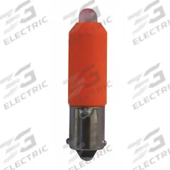 EATON Compact LED Bulb: LED, Miniature Bayonet (BA9s), (T) Tubular, T3-1/4, 120V AC/DC, 1 W Watt (MPN HT8LEDAF7). Key specifications — Light Color: Amber; Voltage: 120V AC/DC; Brand: EATON; Bulb Shape: T3-1/4.