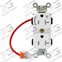 LEVITON Plugs and Receptacles: Duplex, 5-20, White, 125V AC, 20 A, 2 Pole / 3 Wire (MPN MT563-1CW)