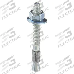 MKT FASTENING Wedge Anchor: 3 1/4 in Overall Lg, 1/4 in Dia, 1/4"-20 Thread Size, Steel, 20 PK (MPN 2614314). Key specifications — Brand: MKT FASTENING; Anchor Type: Wedge; Finish Type: Zinc Plated.