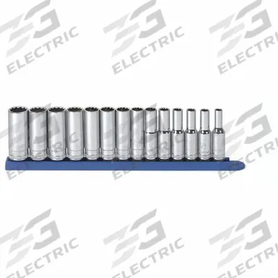 GEARWRENCH Socket Set: 3/8 in Drive, 14 Piece, 12-Point, Metric - Metric Socket Sets with Drive Tools