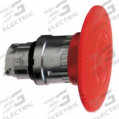 SCHNEIDER Emergency Stop Push Button: Red, 22 mm Mounting Size, Metallic, Maintained (MPN ZB4BS864). Key specifications — Brand: SCHNEIDER; Action: Maintained; Series: XB4; Push Button Material Type: Metallic.