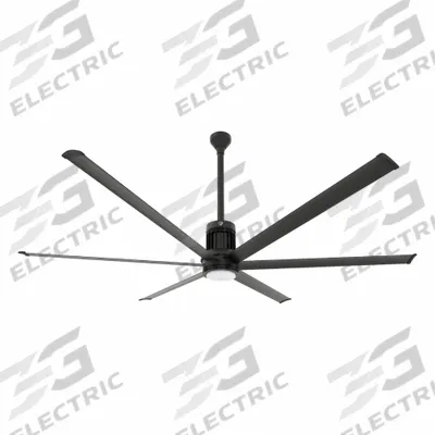 BIG ASS FANS Ceiling Fan: 12,849 cfm Airflow, 8 ft Blade Dia, 7 Speeds, 100 to 277V AC - Industrial HVLS Ceiling Fans