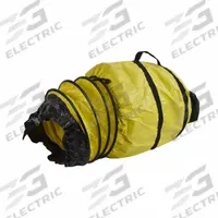 AMERIC Ventilation Duct: 8 in Dia, 25 ft Lg, For Use With VAF1500B, Yellow, PVC Coated Polyester (MPN AM-DS0825CB). Key specifications — Material: PVC Coated Polyester; Standards: UL-94-VO; Color: Yellow; For Use With: VAF1500B; Includes: (2) Cuffs; Conductive Material Construction: No; Brand: AMERIC.