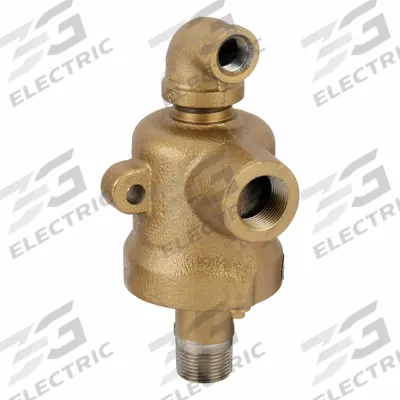 DUFF-NORTON Rotary Union: Elbow, Plain Cast Iron, 2 Passages, Threaded Rotating Shaft - Cast Iron Rotating Joints & Unions