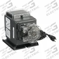 STENNER Peristaltic Chemical Metering Pump: 120V AC, 1/16 hp HP, 5 gpd Max. Flow Rate, Santoprene (MPN S3401AA101NG1). Key specifications — Tubing Material: Santoprene; Brand: STENNER; Reproducibility: ±2.0%.