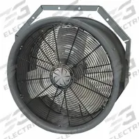 FOSTORIA Mounted Fan: 22 in Blade Dia, 120V AC, 1/2 hp Motor HP, Ceiling/Wall Mount, Non-Oscillating (MPN HV-24-120). Key specifications — Brand: FOSTORIA; Voltage: 120V AC; Number of Speeds: 1; Fan Mounting Location: Wall; Oscillation: Non-Oscillating; Mounting Type: Bracket.