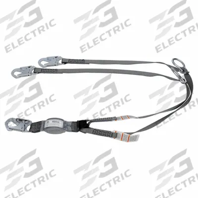 MSA Shock-Absorbing Lanyard: Shock Pack, Steel Snap Hook, Steel Snap Hook, 310 lb Capacity - General Fall Protection Shock-Absorbing Lanyards
