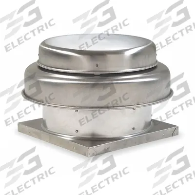 Dayton Axial Downblast Roof Exhaust Fan: Direct Drive, Includes Drive Pack, 14 in Blade - Clean Air Direct-Drive Fans