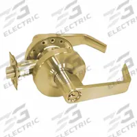 TELL MANUFACTURING Door Lever Lockset: Office Lever Locksets, Brass (MPN L2053-8-US3). Key specifications — attr1024149: Not Ligature-Resistant; attr1011488: TELL MANUFACTURING; attr1024446: F109; attr1011524: No Message; attr1011506: Rose; attr1059461: Bright Brass-Plated, Clear Coated.