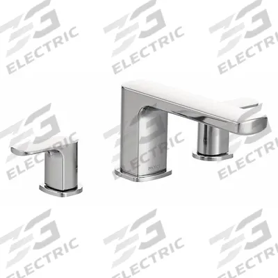 RIZON Bathtub Faucet and Trim: Rizon T935, Chrome Finish, 7 3/4 in Spout Reach - Bathtub Faucets With Spouts & Handles