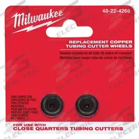 MILWAUKEE Tube Cutter Blade: Cuts Copper, For Grainger No. 366Y45, 2 Blades Included, 1 (MPN 48-22-4266). Key specifications — attr424303: Copper; attr424298: 366Y45; attr424301: Carbon Steel; attr522331: Tube Cutter Blade; attr424299: 48-22-4260; attr424296: MILWAUKEE; attr549253: 1.