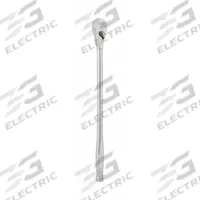 MILWAUKEE Hand Ratchet: Pear, Reversible, 18 in Overall Lg, Chrome, 4° Min Arc Swing, Non-Magnetic (MPN 48-22-9050). Key specifications — attr1205598: Reversible; attr1205605: Quick-Release Not Included; attr1205626: Chrome; attr1205607: Pear; attr1205624: MILWAUKEE.
