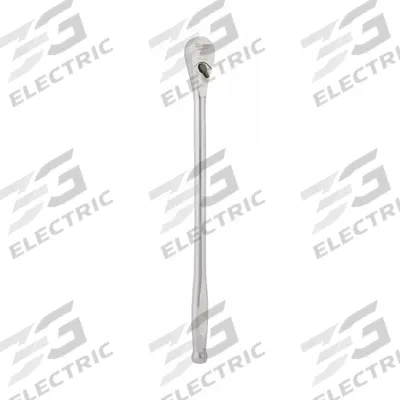 MILWAUKEE Hand Ratchet: Pear, Reversible, 18 in Overall Lg, Chrome, 4° Min Arc Swing - Standard-Head Ratchets