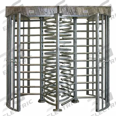TURNSTILE Tandem Hi Gate Turnstile: 2-Way, Full Ht Gate, Electric, 90 in Overall Ht - Two-Way Turnstiles