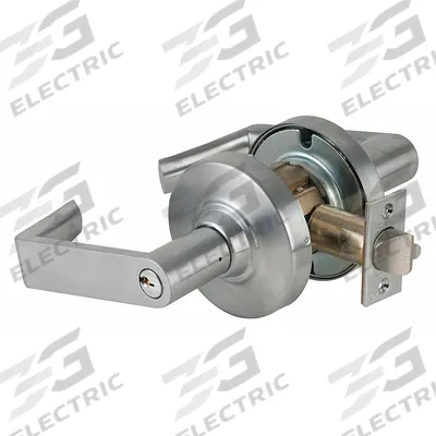 SCHLAGE Door Lockset: Office Lever Locksets, Chrome