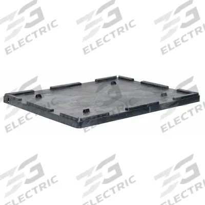 BUCKHORN Bulk Container Lid: 48 in x 44 in, Black - Bulk Container Lids