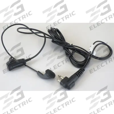 MOTOROLA Earpiece: Fits Motorola, Earbud, Push To Talk, Black, 1 Wires, Shirt/Lapel Mic - Motorola-Compatible Earpieces & Headsets