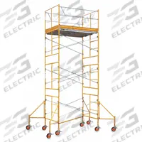 BIL-JAX Scaffold Tower: Aluminum/Steel, 2 ft to 21 ft, 84 in x 57 in, 2,000 lb Load Capacity (MPN 6004C-7X20RT). Key specifications — Brand: BIL-JAX; Height Adjustability: Fixed Height; Included Components: Platform.