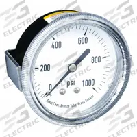 APPROVED VENDOR Panel-Mount Pressure Gauge: U-Clamp, 0 psi to 1,000 psi, 2 1/2 in Dial, Center Back (MPN 4UA29). Key specifications — Accuracy: ±3-2-3%; Brand: APPROVED VENDOR; Vibration Resistance Properties: None; Gauge Wetted Parts: Brass / Bronze.