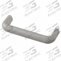 ELESA Pull Handle: Threaded Holes, Plastic, White, M8 Screw Size, 0.79 in, 6.26 in Grip Lg (MPN M.843/200-SST-M8 Clean). Key specifications — Brand: ELESA; Projection Type: Non-Recessed; Material: Technopolymer; Finish: Glossy; Color: White; Folding Type: Fixed; Mounting Type: Threaded Holes; Screw Size: M8.