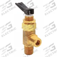 HAM-LET Manual Two-Way Ball Valve: 1/4 in Pipe Size, Brass, MNPT x MNPT, Angle Valve Body (MPN H-1280-B-N-1/4-A). Key specifications — Brand: HAM-LET; Handle Type: Lever.
