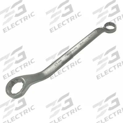 WESTWARD Box End Wrench: Alloy Steel, Satin, 17 mm_19 mm Head Size, 10 in Overall Lg - Metric, Double End, 12-Point, Box End Wrenches