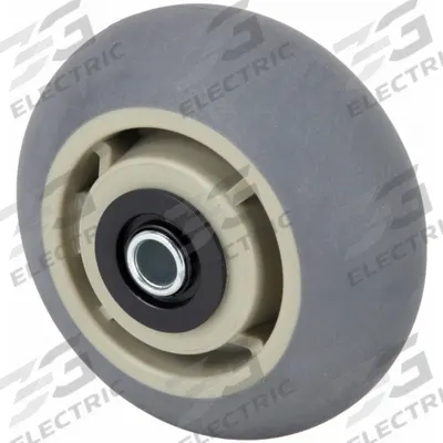 APPROVED VENDOR Caster Wheel: 5 in Wheel Dia., 2 in Wheel Wd, Rubber, 350 lb Load Rating - Nonmarking Rubber Tread on Plastic Core Wheels