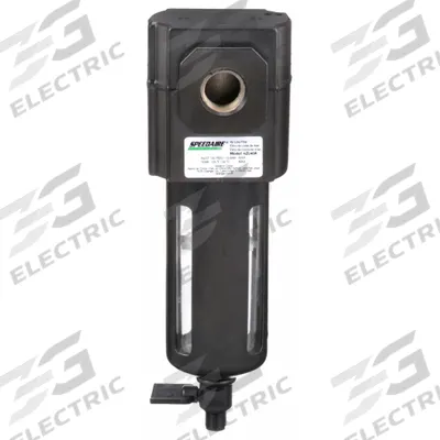 SPEEDAIRE Compressed Air Filter: Particulate, 3/8 in NPT, 5 micron, 65 cfm - Speedaire FRL Air Filters