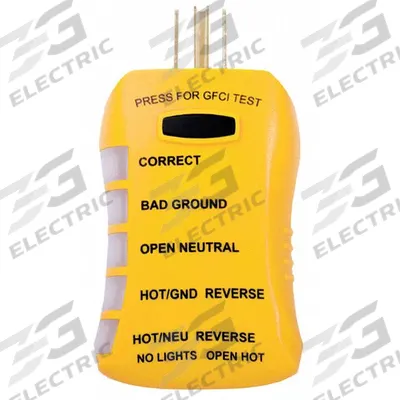 SPERRY INSTRUMENTS Receptacle Tester with GFCI: 115 V AC to 125 V AC, 5-15P, GFCI/Std - GFCI Testers