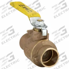 APOLLO Manual Two-Way Ball Valve: 1 1/4 in, Bronze, Straight, Sweat x Sweat, Std Port, Two-Piece (MPN 7020601). Key specifications — Brand: APOLLO; Handle: Lever.