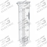 KIMBLE Centrifuge Tube: 50 mL, Centrifuge Tube, 17 mm Body Dia, 133 mm Overall Ht, Colorless, Round (MPN 45165-50). Key specifications — Graduated: Yes; Includes Closure: No; Body Color: Colorless; Brand: KIMBLE; Bottom Shape: Round.