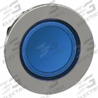 SCHNEIDER ELECTRIC Push Button Head: 30 mm Panel Size, Illuminated, Metallic, Blue (MPN ZB4FA68). Key specifications — Manufacturer Part Number: ZB4FA68; Compatible Operator Illumination: Illuminated; Compatible with Series: XB4; Head Attachment Type: Screw-On; Head Material: Metal; Brand: SCHNEIDER.