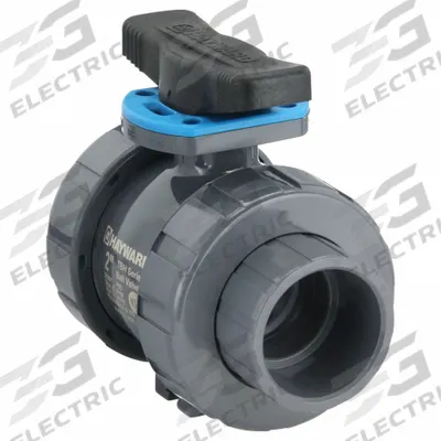 HAYWARD FLOW CONTROL Manual Two-Way Ball Valve: 2 in, PVC, Straight - Vented-Ball PVC Ball Valves