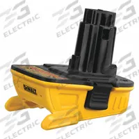 DEWALT Battery Adapter: 18-20V, 1 Ports, 20V Max* Lithium-Ion Battery, 18V - 20V MAX* Adapter (MPN DCA1820). Key specifications — attr1255706: Battery Adapter; attr1255707: 20V Max* Lithium-Ion Battery; attr1255721: 18-20V; attr1255720: DEWALT.