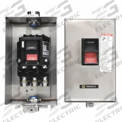 SQUARE D Manual Motor Starter: Non-Reversing, 3 Poles, 18 A, NEMA Size M-0, Thermal Protection, SQR1 (MPN 2510MBW12). Key specifications — Maximum Voltage Rating: 600V AC; Brand: SQUARE D; Thermal Units Required: 3 (Not Included).