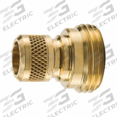 Parker Nipple: 3/4 in Fitting Size, Male, NH, Rigid - Brass Garden Hose Couplings