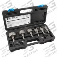 IDEAL Hole Cutter Kit: 8 Pieces, 1 in Max. Cutting Dp, Carbide Tipped, 10/12/5/6/7/9 Teeth, Metal (MPN 36-814). Key specifications — attr1098245: IDEAL; attr1098234: Carbide Tipped.