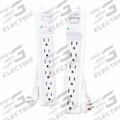 CYBER POWER Outlet Strip: 6 Outlets, 3 ft Cord Lg, 600 J Rated Energy, 15 A Current - General Purpose Surge Protectors