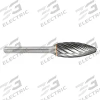 SGS PRO Carbide Bur: Flame, SH-2, Inox Cut, 5/16" x 3/4" Head, 1/4" Shank (MPN 19181). Key specifications — Trade Number: SH-2; Brand: SGS PRO.
