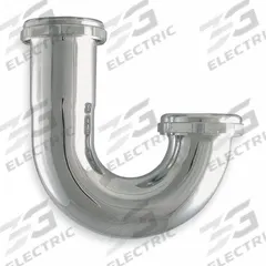 APPROVED VENDOR Bend: Brass, Chrome-Plated, Silver, 1 1/4 in Nominal Pipe Size, 4 1/4 in Overall Lg (MPN 1PNK3). Key specifications — Finish: Chrome-Plated; Includes: Slip Nut and Washer; Includes Cleanout: No; Brand: APPROVED VENDOR.