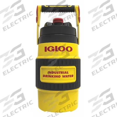 IGLOO Beverage Jug: 2.5 qt Capacity, Yellow, Plastic, 13 in Overall Ht, 6 3/4 in Overall Dia - Insulated Plastic Jugs