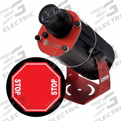 LASERGLOW TECHNOLOGIES Fixed Image Projector: Projector, Lens and Image Template, 80 W - LED Projectors with Image Disks