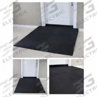 SAFERESIDENTIAL RAMPS Door Ramp: 57 in Lg, ADA Compliant, Black, Rubber (MPN SRR2475). Key specifications — Brand: SAFERESIDENTIAL RAMPS.