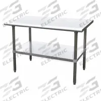 APPROVED VENDOR Work Table: Fixed Ht, Stainless Steel, 60 in x 30 in, 600 lb Overall Load Capacity (MPN 4UEJ7). Key specifications — Brand: APPROVED VENDOR; Unit Type: Not Expandable or Modular.