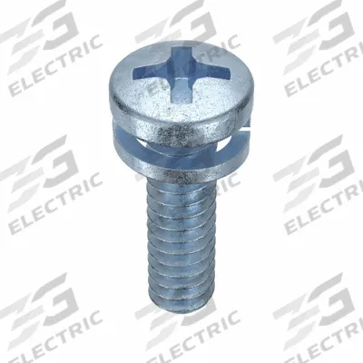 SEMS Screw: Split Lock, #4-40 Thread Size, 3/8 in Lg, Steel, Zinc-Plated, Pan - Machine Screws with Split Lock Washers